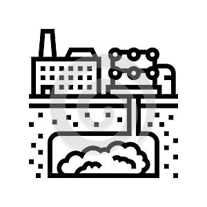 sequestration carbon line icon vector illustration