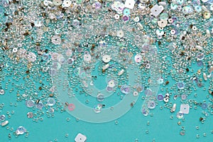 Sequins and beads abstract background