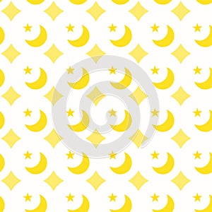 Sequins Moons Stars Seamless Pattern