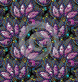 Sequins Seamless Vector Pattern. Without gradient.