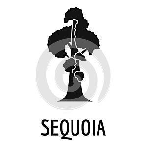 Sequoia icon, simple black style