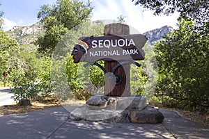 Sequoia National Park sign