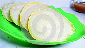 Serabi cake is a traditional market snack photo