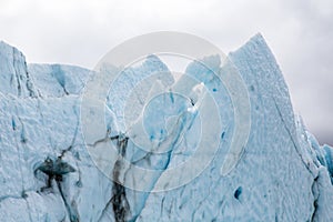 Serac with an ice arch on the Matanuska Glacier in Alaska