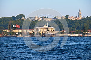 Seraglio Point with Topkapi Palace and Turkish Green Crescent Society building, Istanbul, Turkey photo
