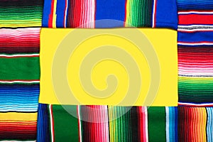 Serape on yellow background.