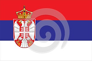 Serbia Flag vector illustration. Serbia Flag. photo