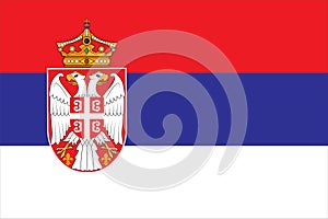 Serbia Flag vector illustration. Serbia Flag.