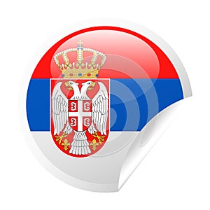 Serbia Flag Vector Round Corner Paper Icon