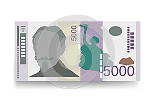 Serbia, Kosovo money set bundle banknotes.