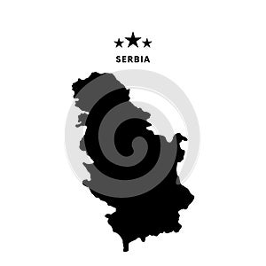 Serbia map. Vector illustration.