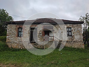 Serbia old traditional stone house abandoned DragaÄevo region