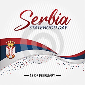 Serbia Statehood Day Vector Illustration