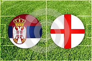 Serbia vs England football match