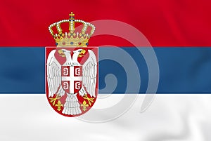 Serbia waving flag. Serbia national flag background texture