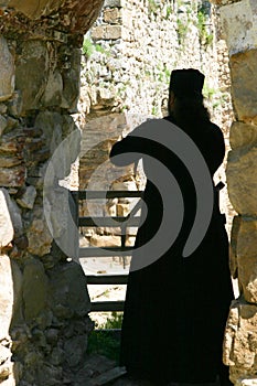 Serbian orthodox monastery priest