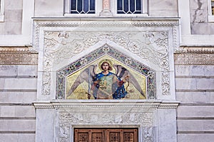 Serbian orthodox Saint spyridon church Chiesa di San Spiridione in Trieste, Italy near the canal grande on the square saint