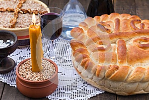 Serbian slava bread