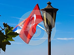 Serbian and Turkish flag