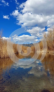 Serchio river park in Tuscany