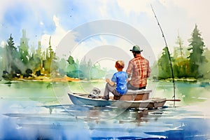 Serenade of Anglers: Watercolor Fishing.