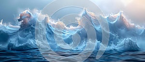 Serenading Waves: A Symphony in Blue. Concept Ocean Views, Coastal Landscapes, Peaceful Seascapes, photo