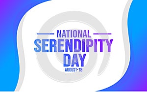 Serendipity Day background template. Holiday concept. background, banner, placard, card, and poster design photo
