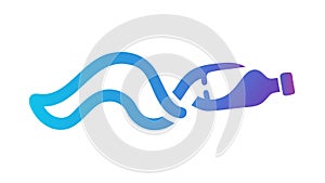 Serene Abstract Fluid Shape with Soft Gradient Vector Element, Gentle Motion, vector design Generative AI