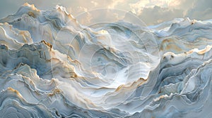 Serene Abstract Landscape: Calming Waves of Stone and Light