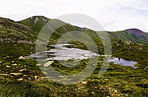 Serene Alpine Lake amidst Savoie Mountains - Saint-Sorlin-d& x27;Arves Landscape