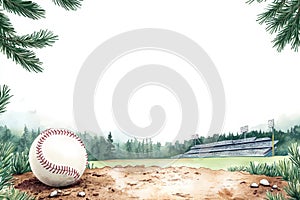 serene baseball scene
