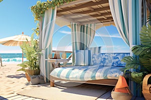 Serene Beach Cabana Oasis