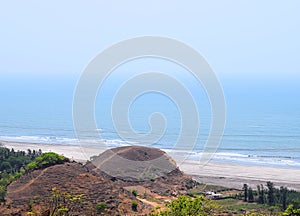 A Serene Beach with Hills - A Landscape in Palande Beach, Konkan, India... photo