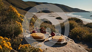 Delicious Cornbread Cakes by the Ocean photo