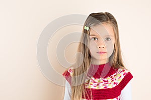 Serene Beautiful Little Girl Posing