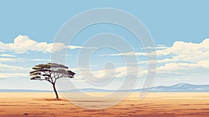 Serene Beauty Of East Africa\'s Prairie Landscape