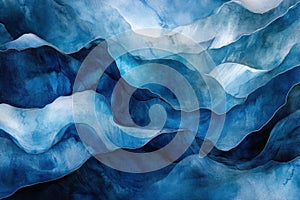 Serene Blue Ocean Waves Abstract Background photo