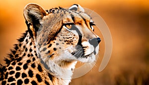 Serene Cheetah Portrait at Dusk
