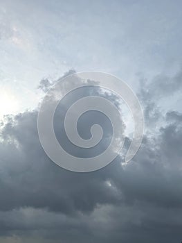 Serene Cloudscape with Soft Light and Dramatic Overcast Layers photo