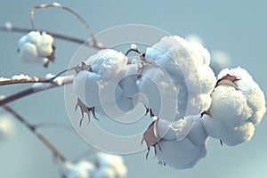 Serene Cotton Plant Close-Up