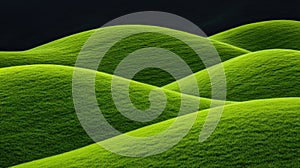 Serene Curves of Verdant Hills, Dramatic Light and Shadow