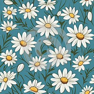 Serene Daisy Haven Floral Pattern