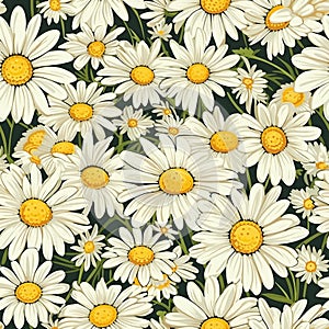 Serene Daisy Haven Floral Pattern