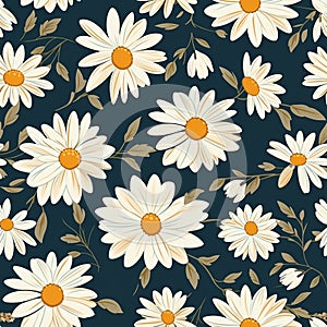 Serene Daisy Haven Floral Pattern