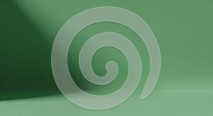 Serene Emerald Green Gradient with Soft Shadow and Smooth Light Transition