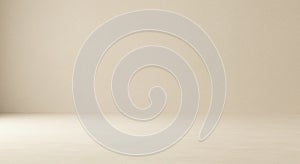 Serene Empty Studio Podium in Neutral Beige with Soft, Diffused Light