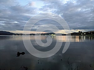 Serene Evening at Lake San Roque, Cordoba, Argentina