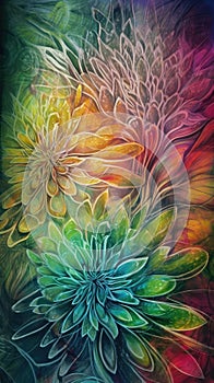 Serene flower watercolor for a peaceful wall ambiance