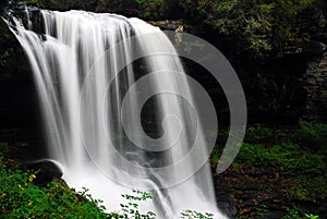 Serene flowing waterfalls