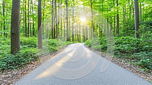 Sunlit Forest Path